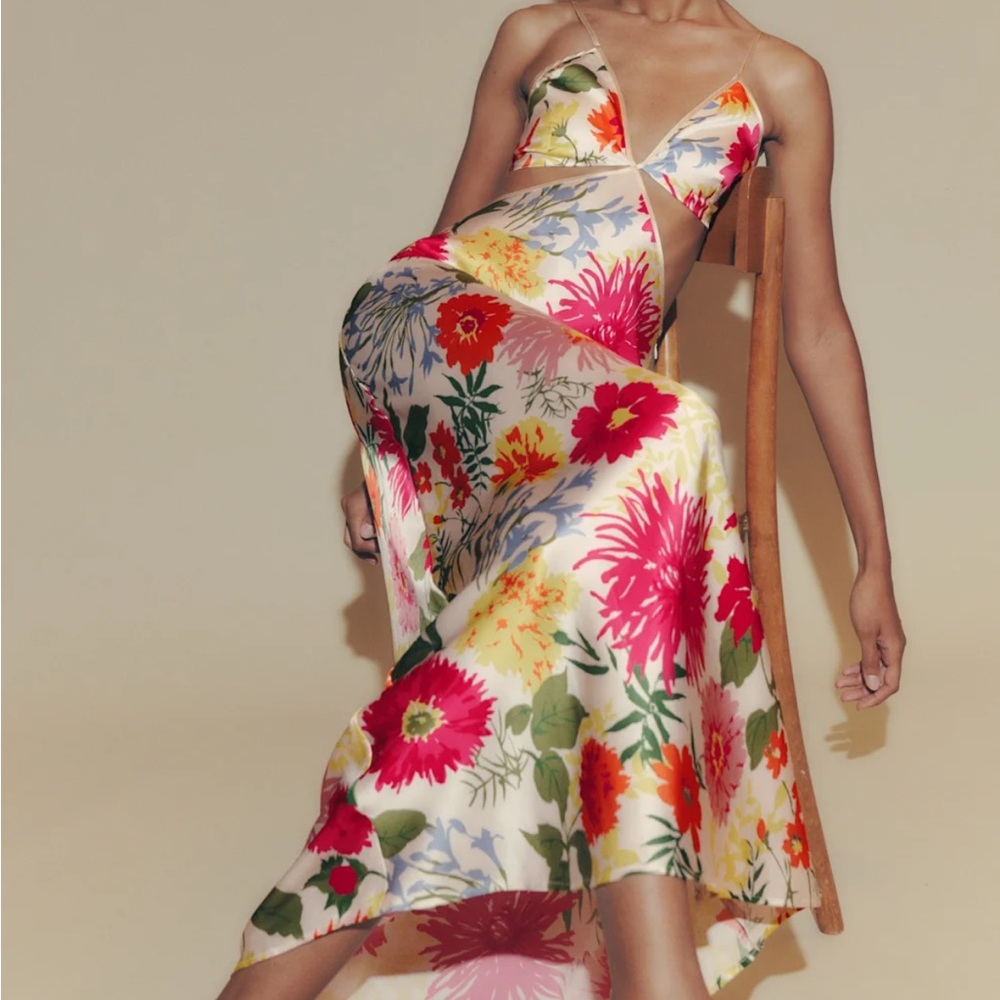Poppies Silk Dress